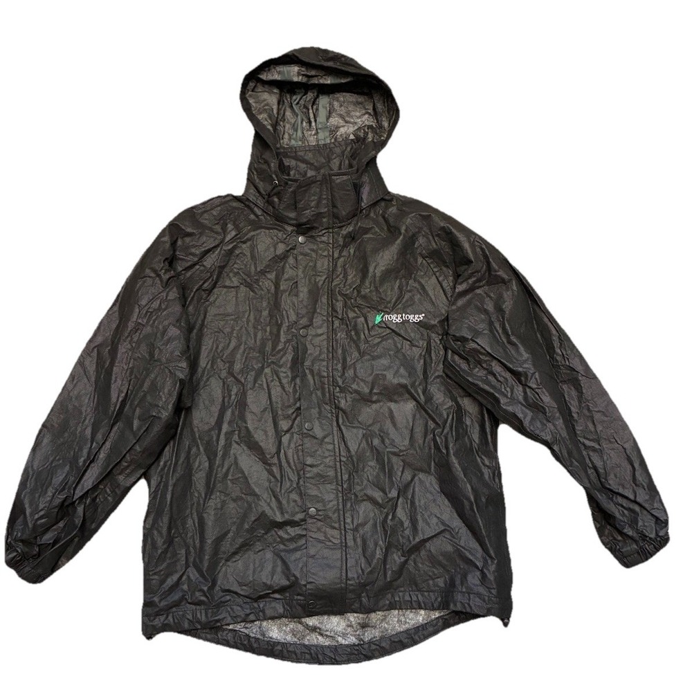 Frogg Toggs Jacket‎ Men's M Black Classic All-Sport Breathable Rain Waterproof